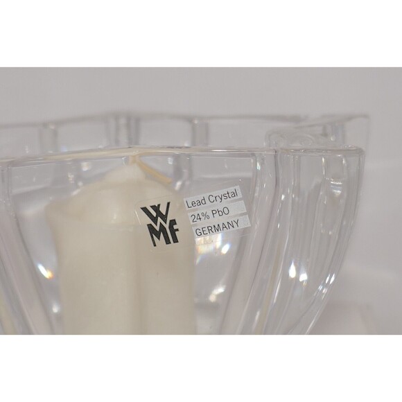 WMF 24% Lead Crystal Starflower Floral Flower Votive Candle Holder - Picture 3 of 11